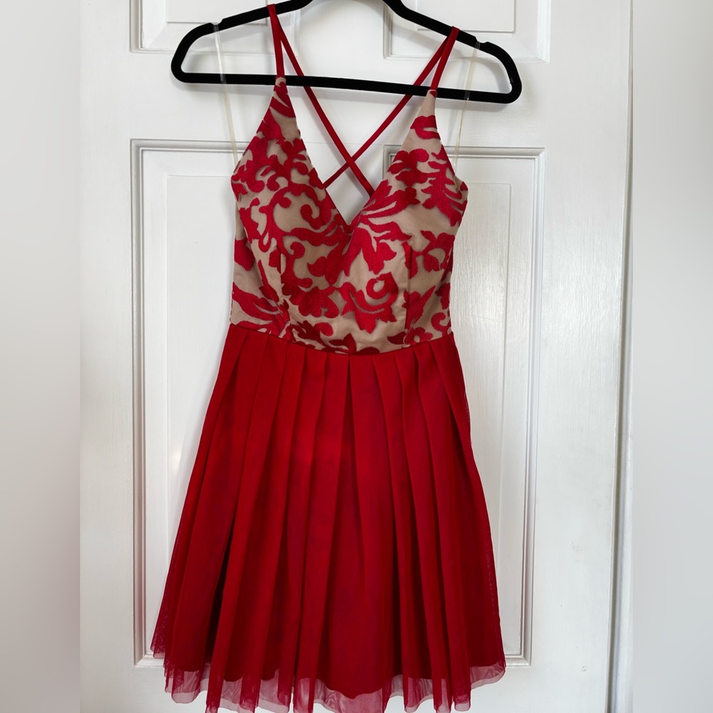 Red Floral Dress